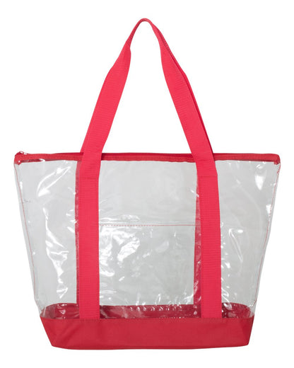 Liberty Bags Clear Boat Tote 7009 #color_Red