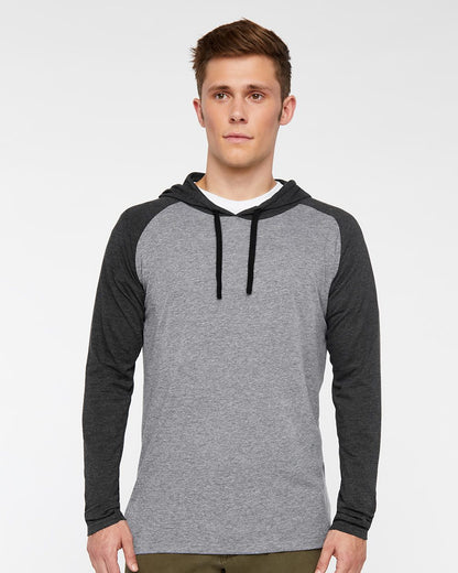 LAT Men's Fine Jersey Hooded Long Sleeve Raglan T-Shirt 6917 LAT Men's Fine Jersey Hooded Long Sleeve Raglan T-Shirt 6917