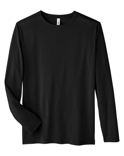 CORE365 Unisex Fusion ChromaSoft™ Performance Long Sleeve T-Shirt CE111L #color_Black
