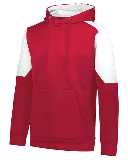 Holloway Unisex Blue Chip Hooded Sweatshirt 222540 #color_Scarlet/ White