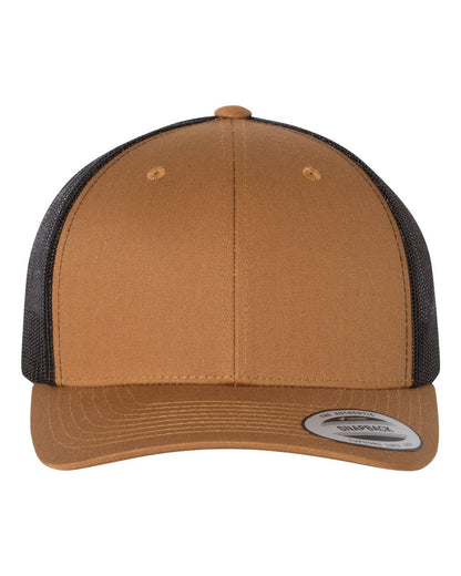 YP Classics Retro Trucker Cap 6606 #color_Caramel/ Black