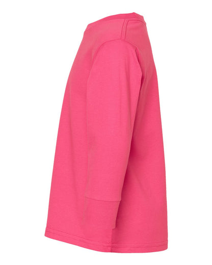 Rabbit Skins Toddler Fine Jersey Long Sleeve Tee 3302 #color_Hot Pink