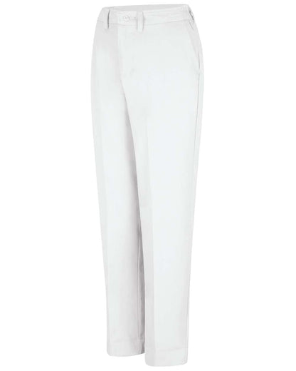 Red Kap Women's Extended Sizes Elastic Insert Work Pants PT61EXT #color_White - Unhemmed