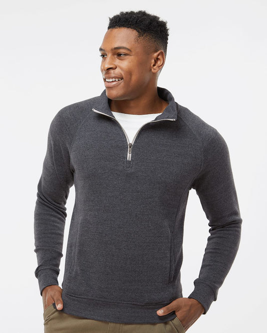 J. America Men's Triblend Quarter-Zip Sweatshirt 8869
