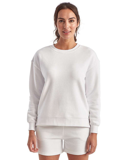 TriDri Women's Billie Side-Zip Crewneck Sweatshirt TD600 #colormdl_White