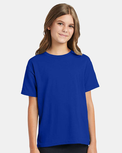 Hanes Ecosmart™ Youth T-Shirt 5370 #colormdl_Deep Royal