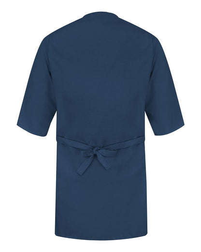 Red Kap Men's Collarless Poplin Butcher Wrap WP18 #color_Navy