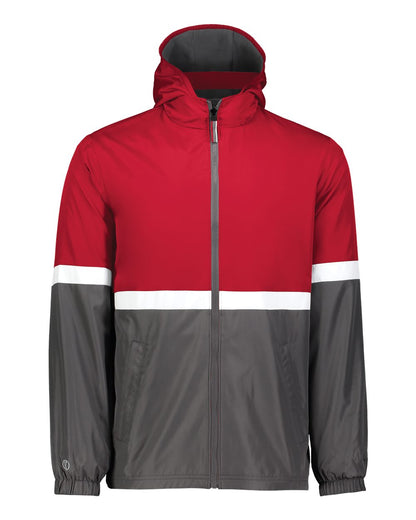 Holloway Men's Turnabout Reversible Hooded Jacket 229587 #color_Scarlet/ Carbon
