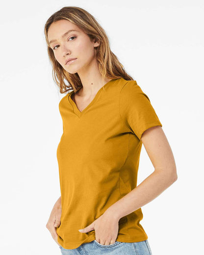 BELLA + CANVAS Women’s Relaxed Jersey V-Neck Tee 6405 #colormdl_Mustard