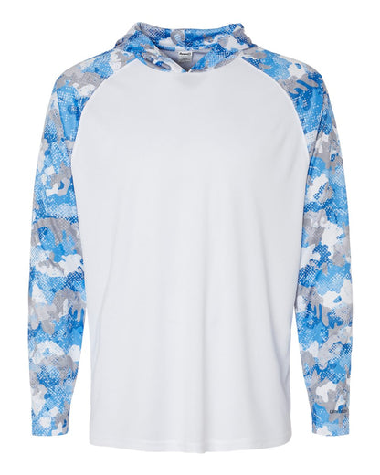 Paragon Unisex Tortuga Extreme Performance Hooded T-Shirt 240 #color_White/ Blue Mist Camo