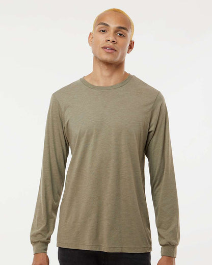 BELLA + CANVAS Triblend Long Sleeve Tee 3513 #colormdl_Olive Triblend