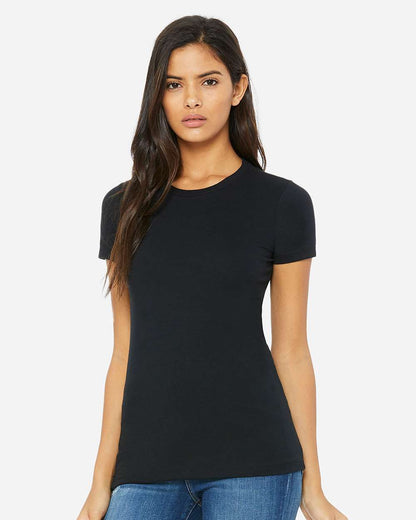 BELLA + CANVAS Women's Slim Fit Tee 6004 #colormdl_Solid Black Blend