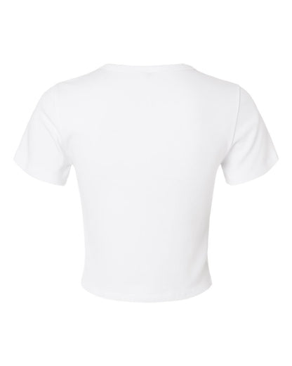 American Apparel Women's Baby Rib Cropped Tee BR210 #color_White