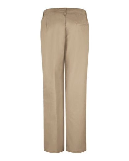 Red Kap Women's Work N Motion Pants PZ33 #color_Khaki - Unhemmed