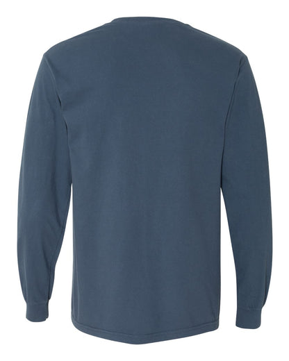 Comfort Colors Unisex Garment-Dyed Heavyweight Long Sleeve T-Shirt 6014 #color_Midnight