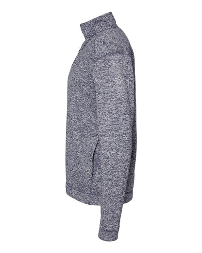 J. America Men's Cosmic Fleece Quarter-Zip Sweatshirt 8614 #color_Navy Fleck