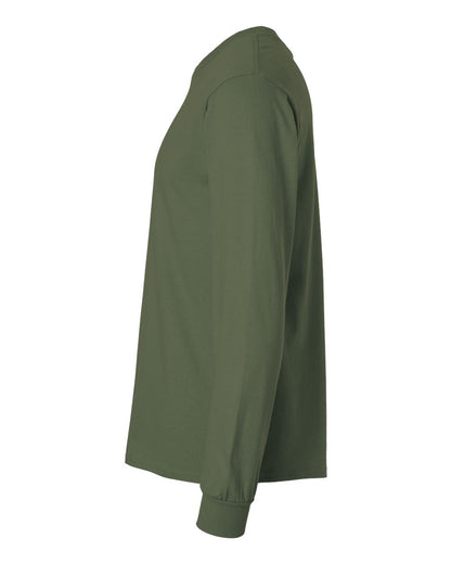 Gildan Ultra Cotton® Long Sleeve T-Shirt 2400 #color_Military Green