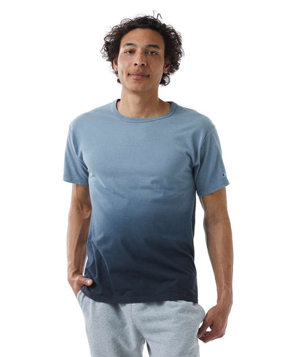 Champion Unisex Classic Jersey Dip Dye T-Shirt CD100D #colormdl_Black Ombre