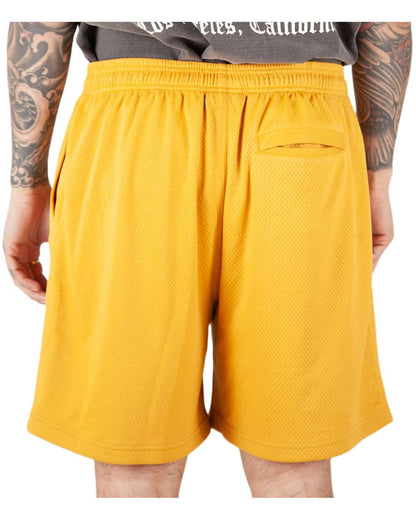Shaka Wear Men's Mesh PE Gym Shorts SHMPS #colormdl_Mustard