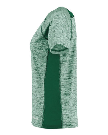 Holloway Women's Electrify CoolCore® V-Neck T-Shirt 222771 #color_Dark Green Heather