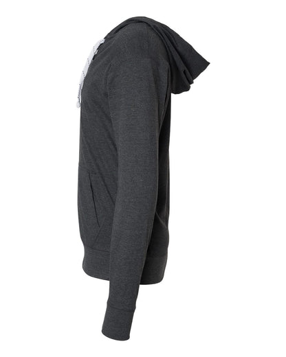J. America Unisex Jersey Sport Lace Hooded Pullover 8231 #color_Charcoal Heather