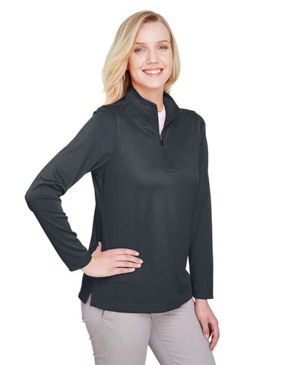 Harriton Women's Advantage Snag Protection Plus Quarter-Zip Pullover M748W #colormdl_Dark Charcoal