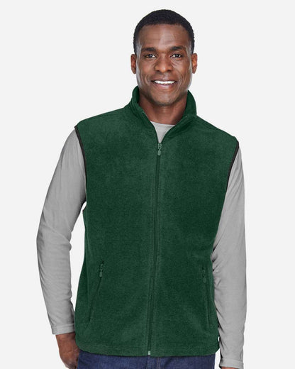 Harriton Unisex Fleece Full-Zip Vest M985 #colormdl_Hunter