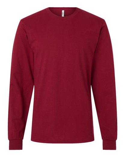 American Apparel Unisex Fine Jersey Long Sleeve Tee 2007 #color_Cranberry