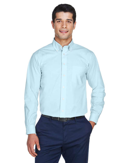 Devon & Jones Men's Crown Collection® Broadcloth Woven Dress Shirt D620 #colormdl_Crystal Blue