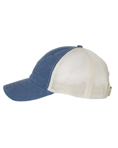 Valucap Pigment-Dyed Trucker Cap SP510 #color_Royal/ Stone