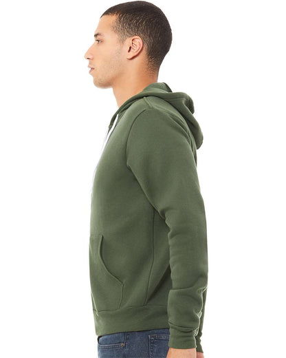 BELLA + CANVAS Sponge Fleece Full-Zip Hoodie 3739 #colormdl_Military Green