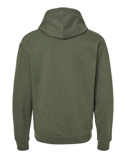 JERZEES Unisex Ultimate CVC Hooded Sweatshirt IC49MR #color_Military Green Heather
