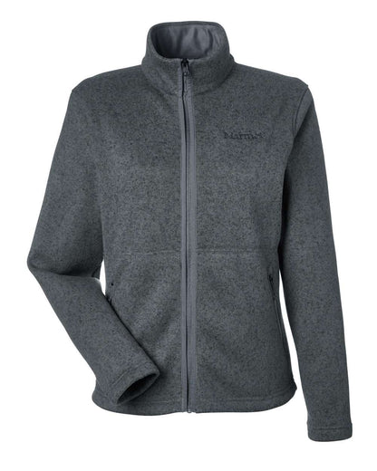Marmot Women's Drop Line Fleece Jacket M16250 #color_Steel Onyx Heather