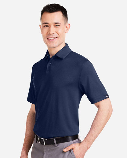 Under Armour Men's Recycled Polo 1383255 #colormdl_Midnight Navy/ White