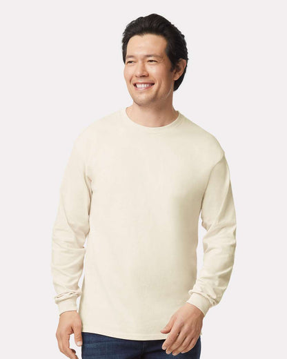 Gildan Unisex Ultra Cotton® Long Sleeve T-Shirt 2400 #colormdl_Natural