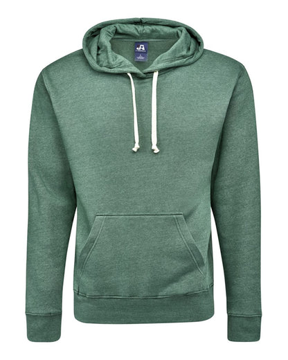 J. America Men's Triblend Fleece Hooded Sweatshirt 8871 #color_Balsam Triblend