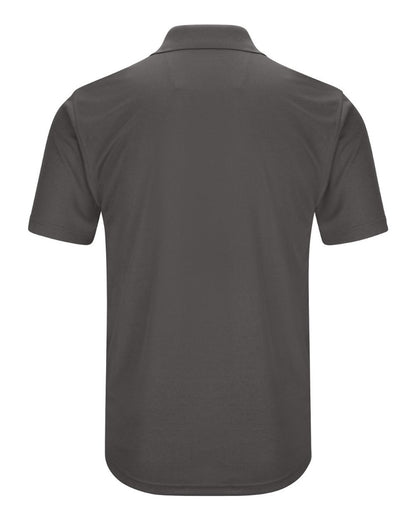 Red Kap Men's Short Sleeve Performance Knit Pocketless Core Polo SK96 #color_Charcoal