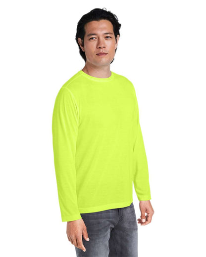 CORE365 Unisex Fusion ChromaSoft™ Performance Long Sleeve T-Shirt CE111L #colormdl_Safety Yellow