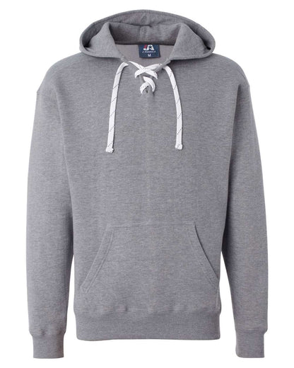 J. America Men's Sport Lace Hooded Sweatshirt 8830 #color_Oxford