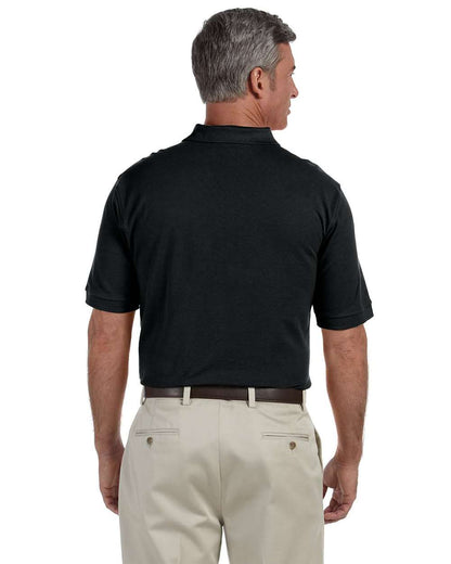 Harriton Men's Tall Cotton Pique Polo M200T #colormdl_Black