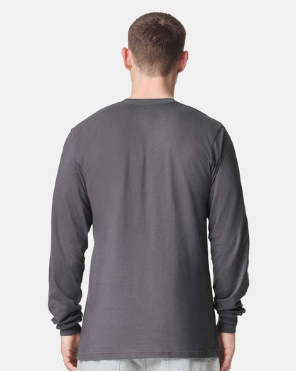 American Apparel Unisex Fine Jersey Long Sleeve Tee 2007 #colormdl_Asphalt
