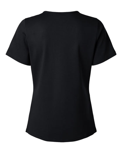 Jaanuu Women's Cesi Ultrasoft Scrub V-Neck Top W30003 #color_Black