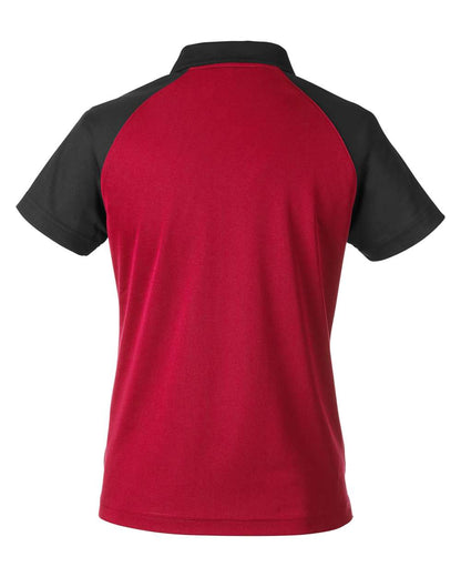 Team 365 Women's Command Snag-Protection Colorblock Polo TT21CW #color_Sport Red/ Black