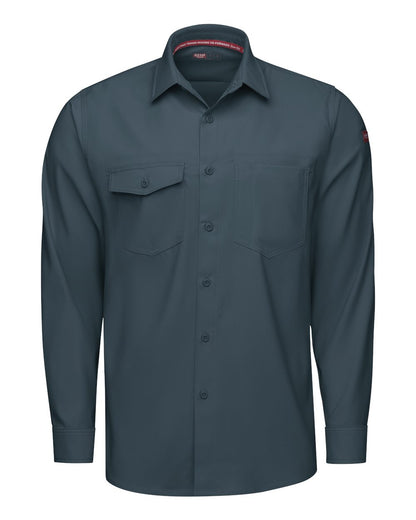 Red Kap Men's Tall Cooling Long Sleeve Work Shirt TSM4T #color_Arctic