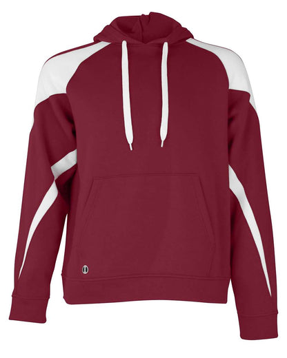 Holloway Unisex Athletic Fleece Prospect Hooded Sweatshirt 229546 #color_Cardinal/ White