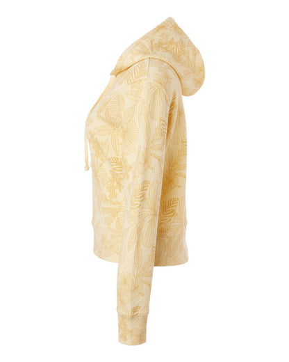 MV Sport Women's Maddie Floral Print Hooded Sweatshirt W24105 #color_Sun Ray