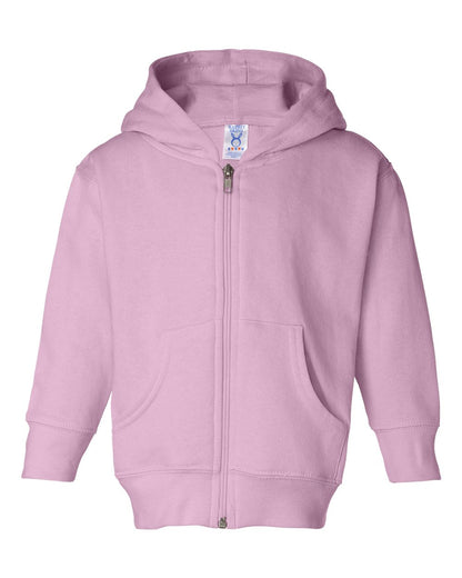 Rabbit Skins Toddler Full-Zip Fleece Hoodie Sweatshirt 3346 #color_Pink