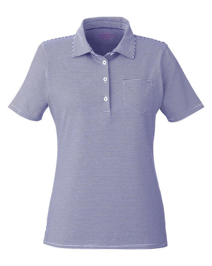 vineyard vines Women's Fanshell Polo G001320 #color_Deep Bay/ White Cap