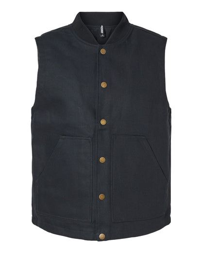 Independent Trading Co. Insulated Canvas Workwear Vest EXP560V #color_Black