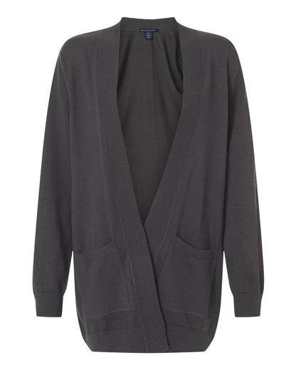 Devon & Jones Women's New Classics Open Cardigan Sweater DG447W #color_Graphite